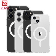ZUZG Strong Magnetic Clear For iPhone 15 15 Pro Max 14 13 12 12mini 11 Pro Max Mini X XS 8 7 Case [Non Yellowing] [MIL-Grade Drop Protection] Compatible with MagSafe Shockproof Protective Slim Thin Cover