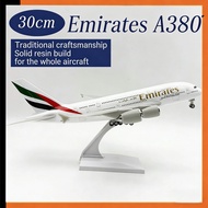 In Stock ~ 30CM Airplane Model: Emirates A380 (Airbus Emirates A380) Solid Airplane Model