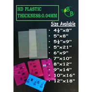 HD Plastic Bag Thick/Tebal(Thickness 0.04mm)/Food Graded Plastic4½x8"/5x8"/5½x9"/5x21/6x9"/7x10"/8x12"/9x14"/10x16/12x18