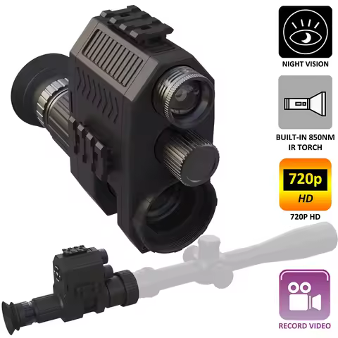 Megaorei 3B NK007s Tactical Hunting Night Vision Rifle Scope Monocular Optics Sight Clip on Attachme