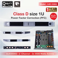 Audio Jockey รุ่น AJD-35002 เพาเวอร์แอมป์คลาส D 2 แชนแนล กำลังขับ 3500 วัตต์/แชนแนล ที่ 8 โอห์ม