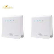 2X 300Mbps Wifi Routers 4G LTE CPE Mobile Router with LAN Port Support SIM Card Portable Wireless WiFi Router-EU Plug