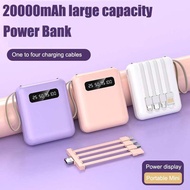 🔥SG READY STOCK🔥20000mAh Powerbank with built in cable and torchlight for Apple and Android Fast Charging Huawei Oppo Samsung