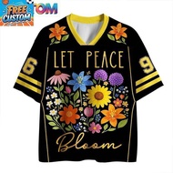 Fashion Trends And Peace Flowers Bloom, Size 96 V-neck T Shirt, Unisex.