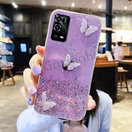 Ốp điện thoại cho OPPO A55 bướm mềm trong suốt Bling long lanh Oppo A55 Bìa