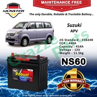 Münster Robust MF CMF NS60 | 55B24R (45AH) Car Battery Bateri Kereta for Suzuki APV