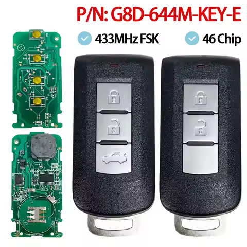 P/N:G8D-644M-KEY-E 433MHz FSK 46 Chip PCF7952A Smart Remote Key 8637A662 For Mitsubishi ASX Lancer O