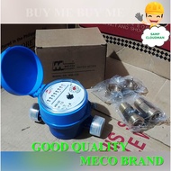 ☬ ✴ Meco Water Meter 1/2 Brass Metal Submeter Sub Meter Good Quality Analog Digital Meters