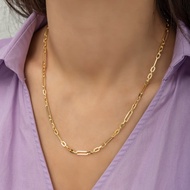 BAC GOLD FIGARO CHAIN 18K Saudi Gold Original Vermeil Gold High Quality Necklace Fashion Accessories