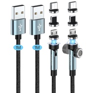 Kuulaa 7Pin Magnetic Charging Cable 2Pack - 3FT 540 Rotating Magnetic Phone Charger Cable - 3A Fast 