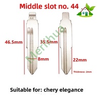 Mid-slot 44# Car Key Blank for Chery Elegance Remote Key Conversion