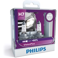 Philips Vision Plus Car Headlight Halogen Bulb | up to 60% brighter light | 1 Pair