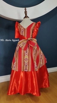 MODERN FILIPINIANA MESTIZA GOWN FOR KIDS/ BUWAN NG WIKA COSTUME DRESS FOR KIDS
