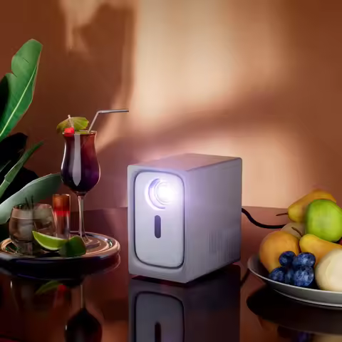 Yinzam HY500 720P Projector 230 Rotating Gimbal 1000 Lumen Android 11 Protable LCD Projector Auto Ke