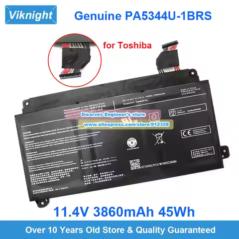 Genuine PA5344U-1BRS Battery PA5344U PA5344U1BRS 11.4V 3860mAh 45Wh for Toshiba Dynabook BJ65/FS Lap