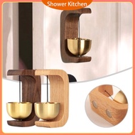 Door Wind Chimes Solid Wood Doorbell Wireless Hanging Bell Reminder For Entrance Decoration