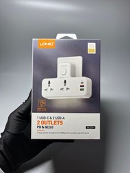 LDNIO  2 Universal Port + 3 Port USB Charger  (20W PD快充 &amp; QC3.0) Power Socket with Night Lamp Extension Power Strip英規三腳 多功能 萬能插座 轉換器 拖板 排插 帶夜燈功能 PD快充充電器