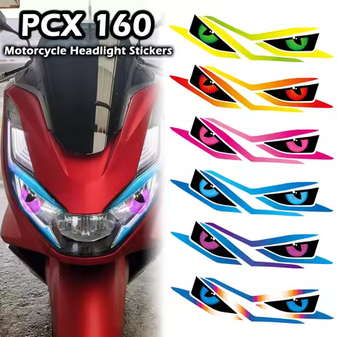 For Honda 2021-2023 PCX160 PCX 160 Motorcycle Headlight Stickers Moto Eyes Tint Decorative Transpare