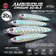 Micro Jig 20 Gram Mongkalo AMBISIOUS Hologram Silver Naked Bait Castjig Laut Killer 20gr Fishing Lur