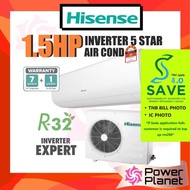[SAVE4.0] Hisense 1.5HP Air Cond AI13TUGS R32 Inverter Air Conditioner ( TUGS ) 5 Star Energy Saving