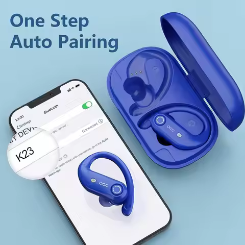 K23 Noise Cancelling Earphones 4 Mics HD Call Enhancement Bluetooth5.0 Earbuds TWS Run Sports Wirele