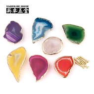 Creative Draw Brass Drawer Accessories Alloy Door Handle Agate Handle Golden Wardrobe Door Cabinet F
