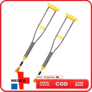 Saklay Aluminum Adjustable Crutches Mobility Aid Injury Crutches Aluminum Crutches  - Size: Adult or