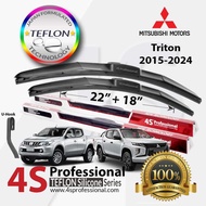 Mitsubishi Triton 2009-2024 4S Professional™ Teflon Silicone Series Wiper Blades (1 pair) - 1 Year W