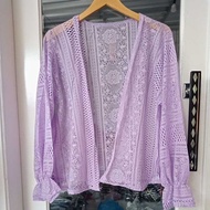 OUTER KARDIGAN BROKAT PREMIUM LENGAN KERUT