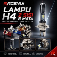 MATA H4 LAMP 2 SIDES 8 LED EYES H4 MOTORCYCLE LAMP