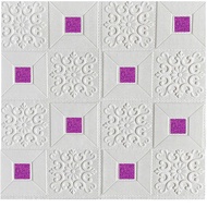 Wallpaper 3D Foam Motif Batik uk 70x70cm per 5lembar