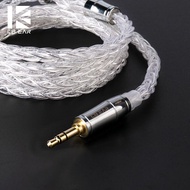 KBEAR Limpid Pro 8 Core  Pure Silver Cable 2.5/3.5/4.4MM With MMCX/2pin/QDC Connector For KZ ZS10 Pro AS10 ZSX ZSN PRO C12