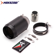 51mm 2 Inches Motorcycle Exhaust Pipe Carbon Fiber Exhaust Escape Moto Canister Tail Pipe End pipe F