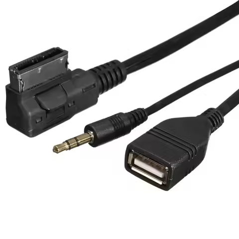 3.5mm AUX Audio Cable Music MDI AMI MMI Interface USB Charger for Audi A6L A8L Q7 A3 A4L A5 A1 S5 Q5