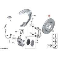 BMW G42/G20/G28/G22/G26/G30/01/G02/G29 Front Ventilated Brake Disc (330X24) [34106880072]
