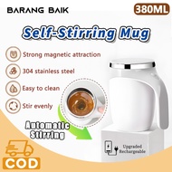 380ML Self-Mixing Mug - Magnetic Auto-Stir Coffee Cup Rechargeable 304 Stainless Steel Portable Blen
