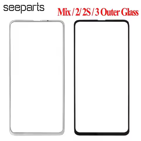 For XiaoMi Mi Mix Mix 2 3 Mix 2S Front Outer Glass Panel Glass Replacement Parts MI Mix 2 2s Outer G