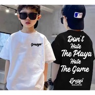 Grasya Worldwide Clothing Text Design "Don't Hate The Playa Hate The Game" Pure Cotton tshirts KIDS 