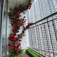 High-quality rose vines 1m7 long, fake vines for balcony decoration, restaurant interior.