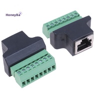honeybee1 RJ45 to screw terminal adaptor rj45 female to 8 pin connector for CCTV DVR 
 Nice