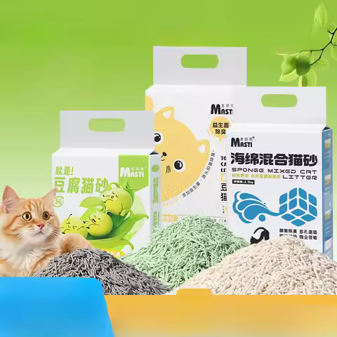 6L Cat Litter Probiotic Deodorizing Pet Sand Cats and Kittens Quickly Clumping Natural Cat Litter Fl