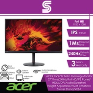 ACER XV271Z Nitro Gaming Monitor - 27"/1ms/240Hz/FHD/IPS/HDMI/DP/Audio/Speaker/Height Adjustable/Pivot/Swivel Stand/VESA