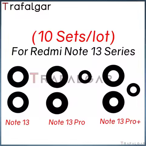 10Sets/Lot Rear Back Camera Lens Glass Cover For Xiaomi Redmi Note 13 Pro+ Plus 5G 4G 2312DRA50C 230