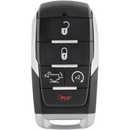Key Fob Remote Replacement Fits for Dodge Ram 1500 2019 2020 2021 2022 2023 2024 4 Buttons 433MhzSma