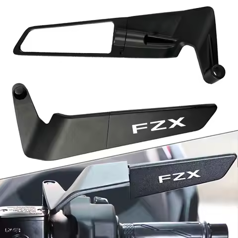 For YAMAHA FZX 150 250 700 750 FZX700 FZX750 Motorcycle Aluminum Rearview Mirror Fixed Wing Adjustab