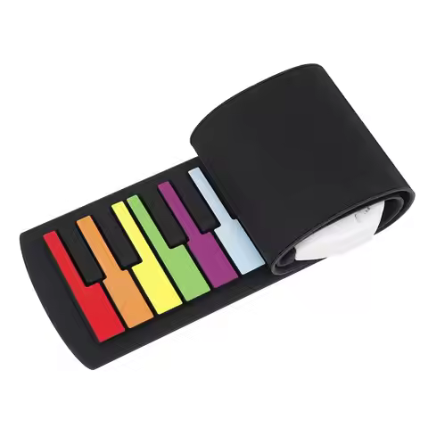 49 Key Roll up Piano Roll up Keyboard Piano Foldable Rainbow Piano Electric Hand Roll Piano for Trav