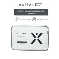 Epitex Bamboo Charcoal Tencel Contour Pillow | Neck Support Bamboo Charcoal Pillow (Medium Firm)