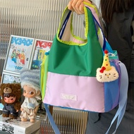 2026 New Style Dopamine Nylon Shoulder Bag Folding Mummy Bag Dopamine Lightweight Waterproof Handbag