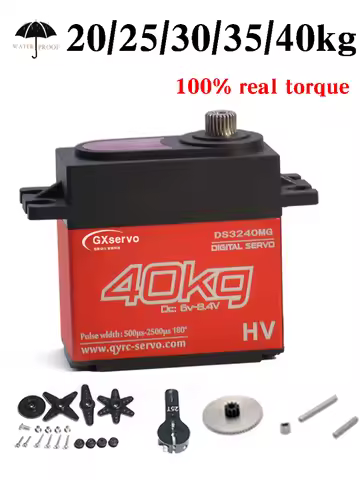 Waterproof 20kg 25kg 30kg 35kg 40kg Digital Servo Large Torque Motor Metal Gear Baja 1/8 Scale RC Cr
