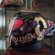 Helm Kyt Tt Course Repaint Leopard Gold Inezstore